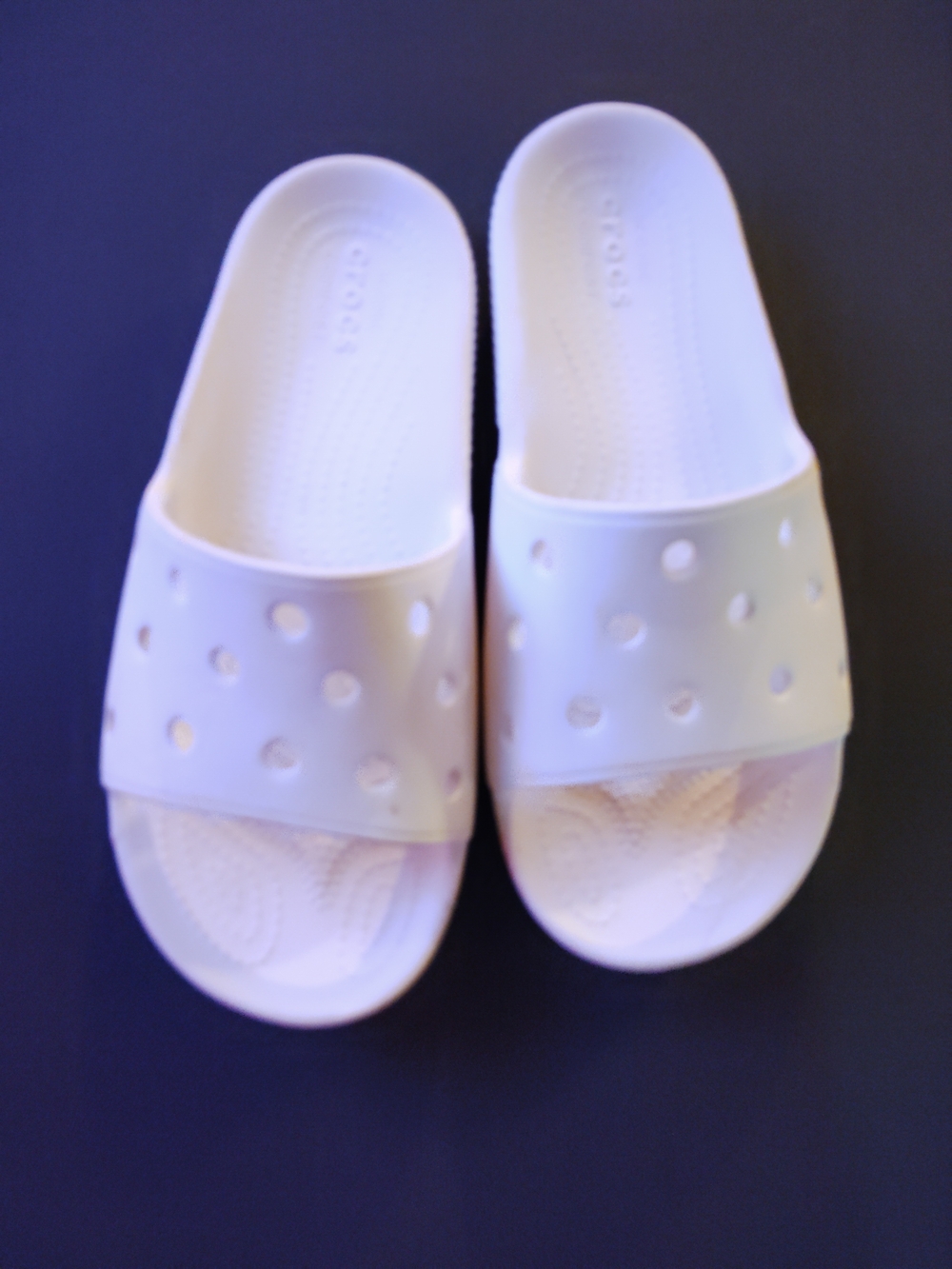 CROCS White Slide Sandals